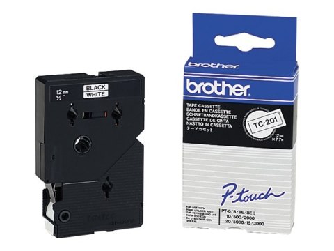 Brother - Czarny - biały - Roll (1,2 cm) 1 rolki etykiety - dla P-Touch PT-15, PT-20, PT-6