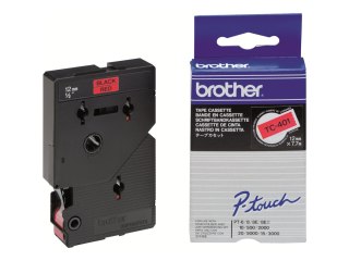 Brother - Czarny, czerwony - Rolka (1,2 cm x 7,7 m) 1 szt. Taśma laminowana do drukarki - dla P-Touch PT-15, PT-20, PT-2000, PT-