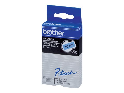 Brother - Czarny, niebieski - Rolka (1,2 cm x 7,7 m) 1 szt. Taśma laminowana do drukarki - dla P-Touch PT-15, PT-20, PT-2000, PT
