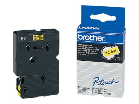 Brother - Czarny, żółty - Wałek (1,2 cm x 8 m) 1 kaseta(y) taśma laminowana - dla P-Touch PT-2000, PT-3000, PT-500, PT-5000, PT-