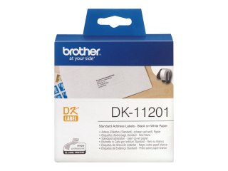 Brother DK-11201 - Czarny na białym - 29 x 90 mm 400 etykieta(-y) (1 rolki x 400 nalepki adresowe - dla Brother QL-1050, QL-500,