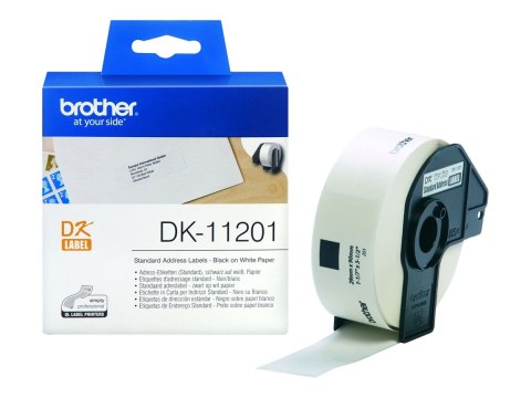 Brother DK-11201 - Czarny na białym - 29 x 90 mm 400 etykieta(-y) (1 rolki x 400 nalepki adresowe - dla Brother QL-1050, QL-500,