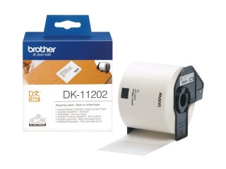 Brother DK-11202 - Czarny na białym - 62 x 100 mm 300 etykieta(-y) (1 rolki x 300 etykiety przewozowe - dla Brother QL-1050, QL-