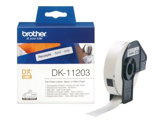 Brother DK-11203 - Czarny na białym - 17 x 87 mm 300 etykieta(-y) (1 rolki x 300 etykiety folderu plików - dla Brother QL-1050, 