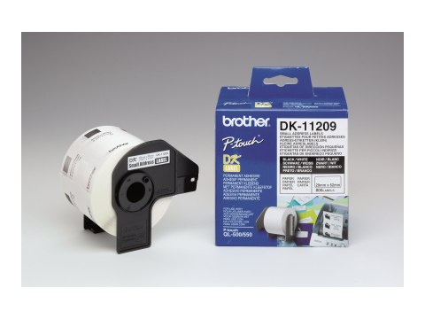 Brother DK-11209 - Czarny na białym - 800 nalepki adresowe - dla Brother QL-1050, QL-500, QL-550, QL-560, QL-570, QL-650, QL-710