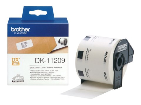 Brother DK-11209 - Czarny na białym - 800 nalepki adresowe - dla Brother QL-1050, QL-500, QL-550, QL-560, QL-570, QL-650, QL-710