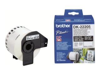 Brother DK-22205 - Czarny na białym - Roll (6,2 cm x 30,5 m) papier termiczny - dla Brother QL-1050, QL-500, QL-550, QL-560, QL-