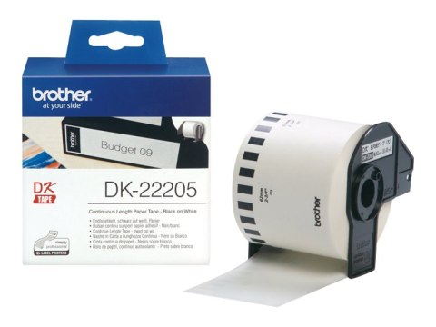 Brother DK-22205 - Czarny na białym - Roll (6,2 cm x 30,5 m) papier termiczny - dla Brother QL-1050, QL-500, QL-550, QL-560, QL-
