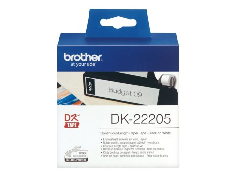 Brother DK-22205 - Czarny na białym - Roll (6,2 cm x 30,5 m) papier termiczny - dla Brother QL-1050, QL-500, QL-550, QL-560, QL-