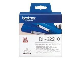 Brother DK-22210 - Czarny na białym - Roll (2,9 cm x 30,5 m) etykiety - dla Brother QL-1050, QL-500, QL-550, QL-560, QL-570, QL-