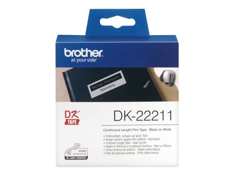 Brother DK-22211 - Biały - Roll (2,9 cm x 15,2 m) etykiety - dla Brother QL-1050, QL-500, QL-550, QL-560, QL-570, QL-600, QL-650
