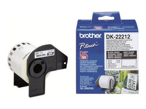 Brother DK-22212 - Klej permanentny - biały - Rolka (6,2 cm x 15,2 m) taśma - dla Brother QL-1050, QL-500, QL-550, QL-560, QL-57