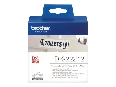 Brother DK-22212 - Klej permanentny - biały - Rolka (6,2 cm x 15,2 m) taśma - dla Brother QL-1050, QL-500, QL-550, QL-560, QL-57