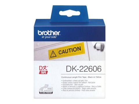 Brother DK-22606 - Żółty - Rolka (6,2 cm x 15,2 m) klisza - dla Brother QL-1050, QL-500, QL-550, QL-560, QL-570, QL-600, QL-650,