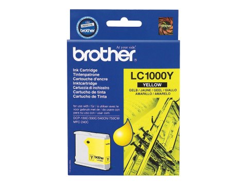 Brother LC1000Y - Żółty - oryginał - pojemnik na tusz - dla Brother DCP-330, 350, 353, 357, 560, 750, 770, MFC-465, 5460, 5860, 