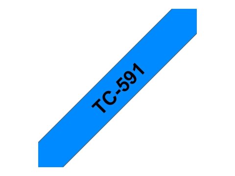 Brother TC591 - 9 mm x czarny na niebieskim - taśma laminowana - dla P-Touch PT-2000, PT-3000, PT-500, PT-5000, PT-8E