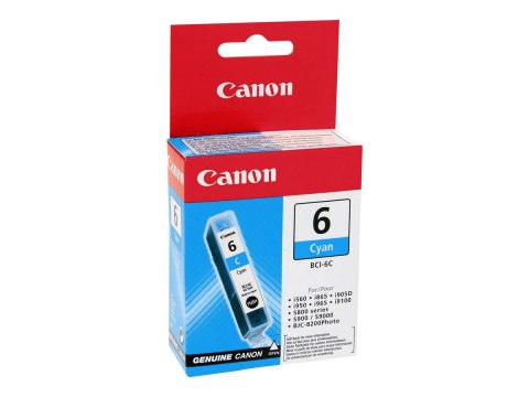 Canon BCI-6C - Cyjan - oryginał - pojemnik z atramentem - dla i96X, 990, 99XX; PIXMA IP3000, IP4000, iP5000, iP6000, iP8500, MP7
