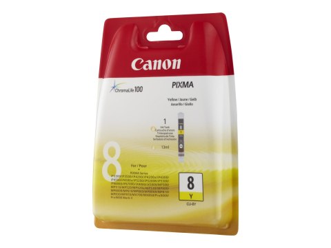 Canon CLI-8Y - 13 ml - żółty - oryginał - pojemnik z atramentem - dla PIXMA iP3500, iP4500, iP5300, MP510, MP520, MP610, MP960, 