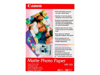 Canon MP-101 - Matowe - A4 (210 x 297 mm) 50 arkusz(-y) papier fotograficzny - dla PIXMA iP90, iX7000, MG8250, MP490, MP550, MP5