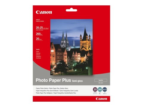 Canon Photo Paper Plus SG-201 - Półbłyszcząca - 203 x 254 mm - 260 g/m² - 20 arkusz(-y) papier fotograficzny - dla PIXMA iP3300,