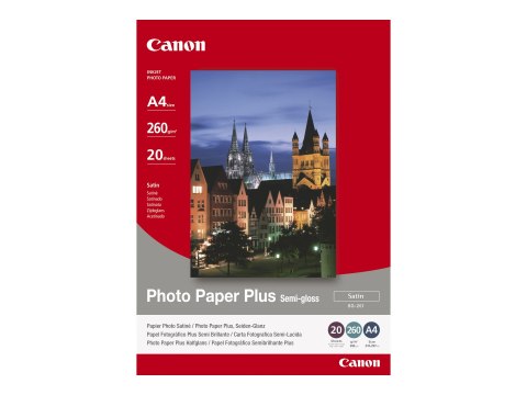 Canon Photo Paper Plus SG-201 - Półbłyszcząca - 203 x 254 mm - 260 g/m² - 20 arkusz(-y) papier fotograficzny - dla PIXMA iP3300,