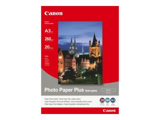Canon Photo Paper Plus SG-201 - Półbłyszcząca - A3 (297 x 420 mm) - 260 g/m² - 20 arkusz(-y) papier fotograficzny - dla i6500, 9
