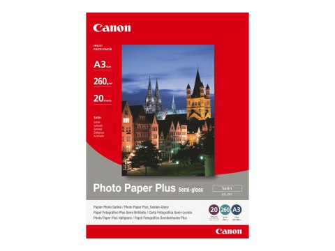 Canon Photo Paper Plus SG-201 - Półbłyszcząca - A3 (297 x 420 mm) - 260 g/m² - 20 arkusz(-y) papier fotograficzny - dla i6500, 9