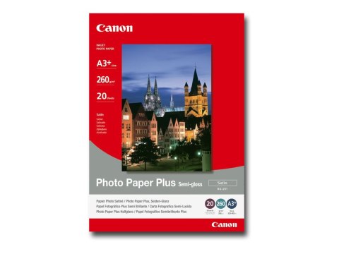 Canon Photo Paper Plus SG-201 - Półbłyszcząca - A3 plus (329 x 423 mm) - 260 g/m² - 20 arkusz(-y) papier fotograficzny - dla i99