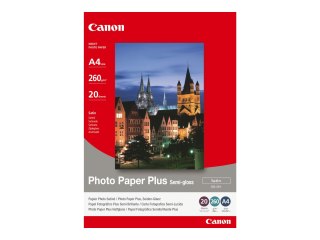 Canon Photo Paper Plus SG-201 - Półbłyszcząca - A4 (210 x 297 mm) - 260 g/m² - 20 arkusz(-y) papier fotograficzny - dla PIXMA iP
