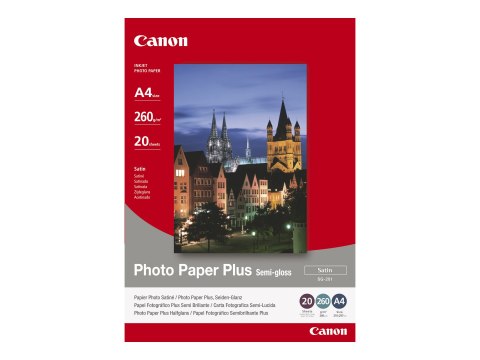 Canon Photo Paper Plus SG-201 - Półbłyszcząca satyna - 101,6 x 152,4 mm - 260 g/m² - 50 arkusz(-y) papier fotograficzny - dla PI