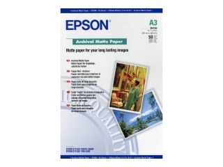 Epson Archival Matte Paper - Matowe - A3 (297 x 420 mm) - 192 g/m² - 50 arkusz(-y) papier - dla SureColor SC-P700, P7500, P900, 
