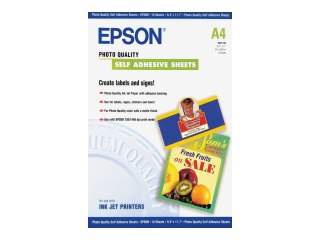 Epson Photo Quality Self Adhesive Sheets - Samoprzylepne - A4 (210 x 297 mm) - 167 g/m² - 10 szt. arkusze - dla Expression Home 