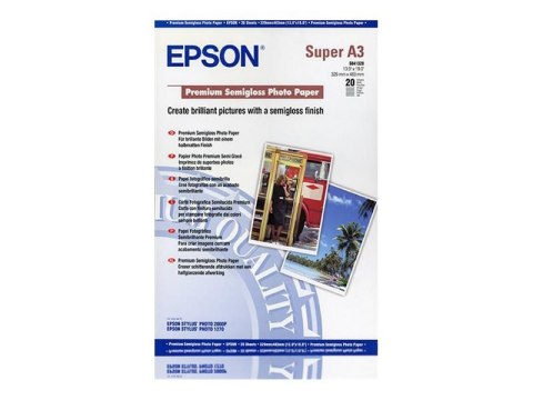Epson Premium Semigloss Photo Paper - Półbłyszcząca - A3 plus (329 x 423 mm) 20 arkusz(-y) papier fotograficzny - dla SureColor 