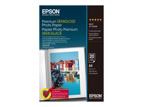Epson Premium Semigloss Photo Paper - Półbłyszcząca - A4 (210 x 297 mm) 20 arkusz(-y) papier fotograficzny - dla EcoTank ET-2750