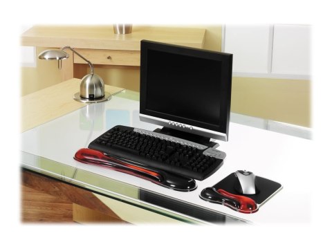 Kensington Duo Gel Keyboard Wrist Rest - Podpórka nadgarstka do klawiatury - czarny, czerwony - Zgodność z TAA