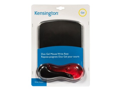 Kensington Duo Gel Mouse Pad Wrist Rest - Podkładka pod mysz z poduszką pod nadgarstek - czarny, czerwony - Zgodność z TAA