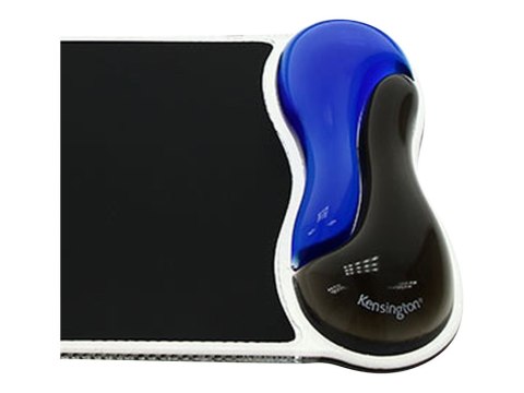 Kensington Duo Gel Mouse Pad Wrist Rest - Podkładka pod mysz z poduszką pod nadgarstek - czarny, niebieski - Zgodność z TAA