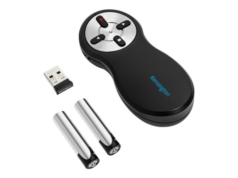 Kensington Si600 Wireless Presenter with Laser Pointer - Pilot do prezentacji - 4 przyciski - radio - czarny