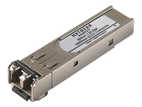 NETGEAR ProSafe AGM731F - Moduł nadajnik/odbiornik SFP (mnini GBIC) - 1GbE - 1000Base-SX - LC wielomodowy - dla NETGEAR M4300-28
