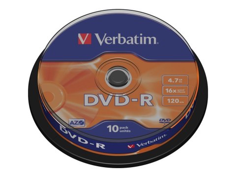 Verbatim - 10 x DVD-R - 4.7 GB 16x - srebrzystomatowy - wałek