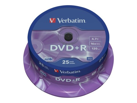 Verbatim DataLifePlus - 25 x DVD+R - 4.7 GB 16x - wałek