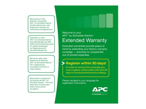 APC Extended Warranty Service Pack - Wsparcie techniczne - konsultacja telefoniczna (do urzadzenia zasilające i UPSy) - 3 lata -