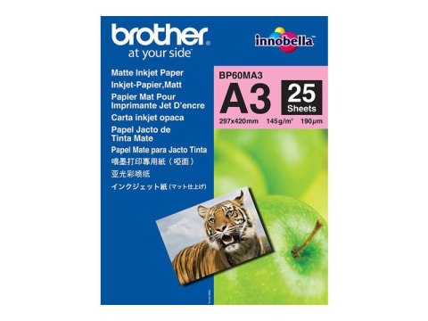 Brother BP - Matowe - A3 (297 x 420 mm) - 145 g/m² - 25 arkusz(-y) papier - dla Brother HL-J6000, MFC-J2340, J3540, J3940, J5340