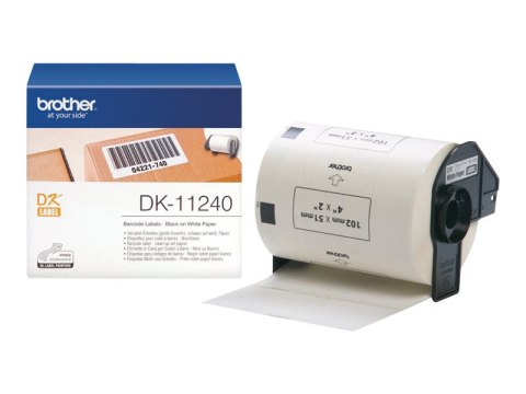 Brother DK-11240 - Czarny na białym - 51 x 102 mm 600 etykieta(-y) etykiety przewozowe - dla Brother QL-1050N, QL-550