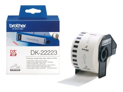 Brother DK-22223 - Papier - czarny na białym - Rolka (5 cm x 30,5 m) 1 rolki etykiety ciągłe - dla Brother QL-1050N, QL-500A, QL