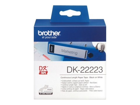 Brother DK-22223 - Papier - czarny na białym - Rolka (5 cm x 30,5 m) 1 rolki etykiety ciągłe - dla Brother QL-1050N, QL-500A, QL