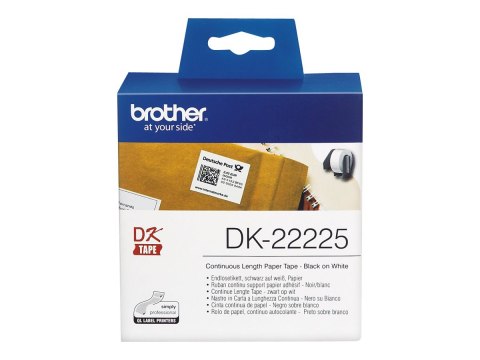 Brother DK-22225 - Papier - czarny na białym - Rolka (3,8 cm x 30,5 m) 1 rolki etykiety ciągłe - dla Brother QL-1050N, QL-500A, 