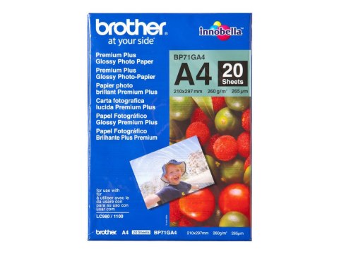 Brother Innobella Premium Plus BP71GA4 - Połyskujące - A4 (210 x 297 mm) - 260 g/m² - 20 arkusz(-y) papier fotograficzny - dla B