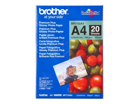 Brother Innobella Premium Plus BP71GA4 - Połyskujące - A4 (210 x 297 mm) - 260 g/m² - 20 arkusz(-y) papier fotograficzny - dla B