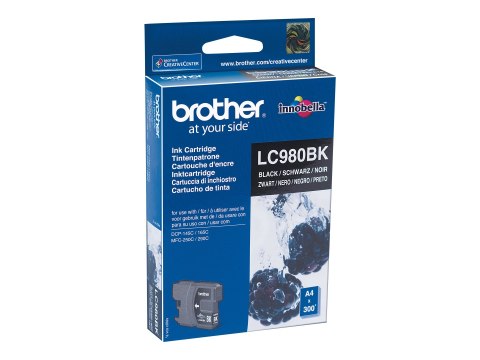 Brother LC980BK - Czarny - oryginał - pojemnik na tusz - dla Brother DCP-145, 163, 165, 167, 193, 195, 197, 365, 373, 375, 377, 